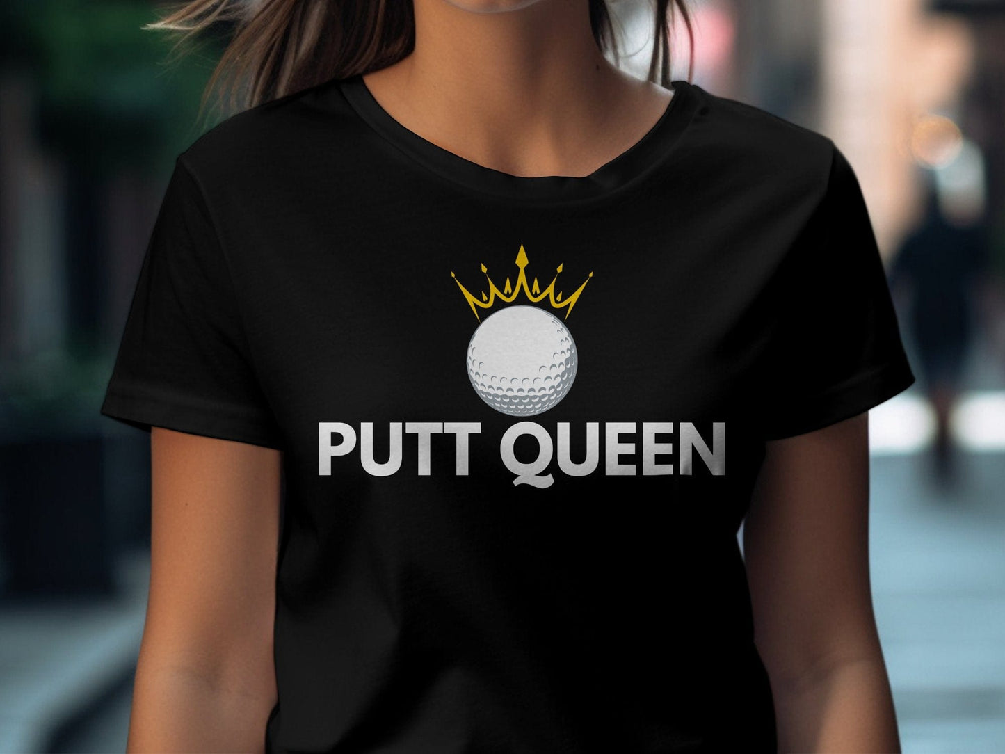 Funny Golfer Gifts  TShirt Putt Queen Golf Ball Golf T-Shirt