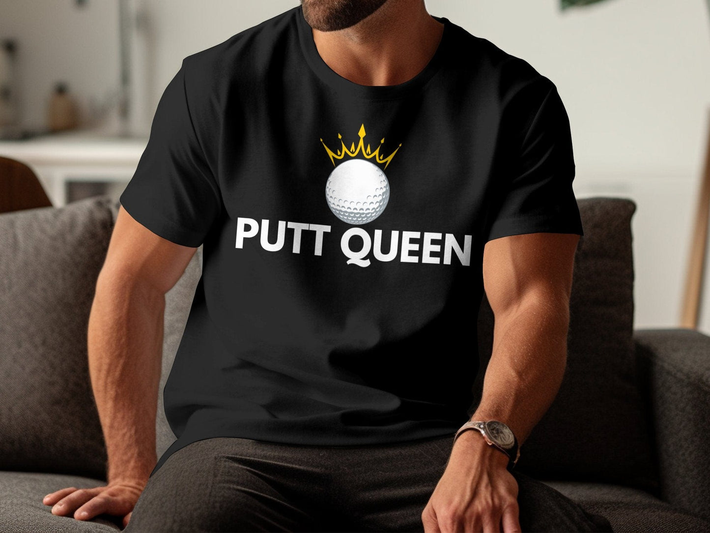 Funny Golfer Gifts  TShirt Putt Queen Golf Ball Golf T-Shirt