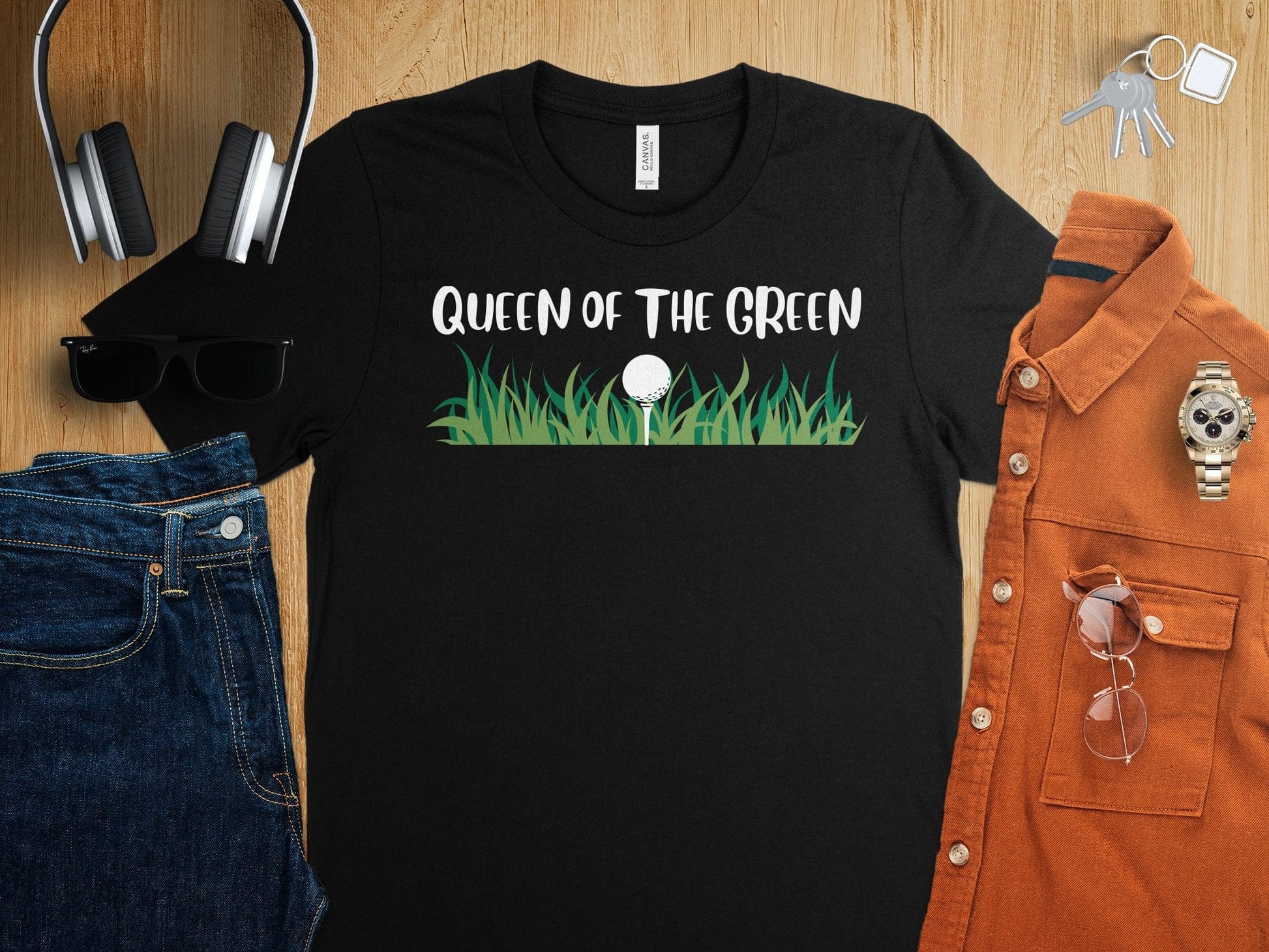 Funny Golfer Gifts  TShirt Queen of the Green Golf T-Shirt