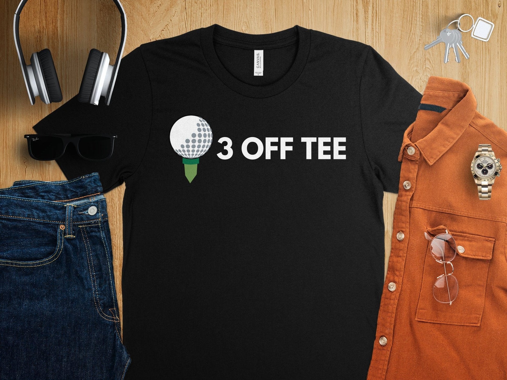 Funny Golfer Gifts  TShirt Three Off Tee Golf T-Shirt