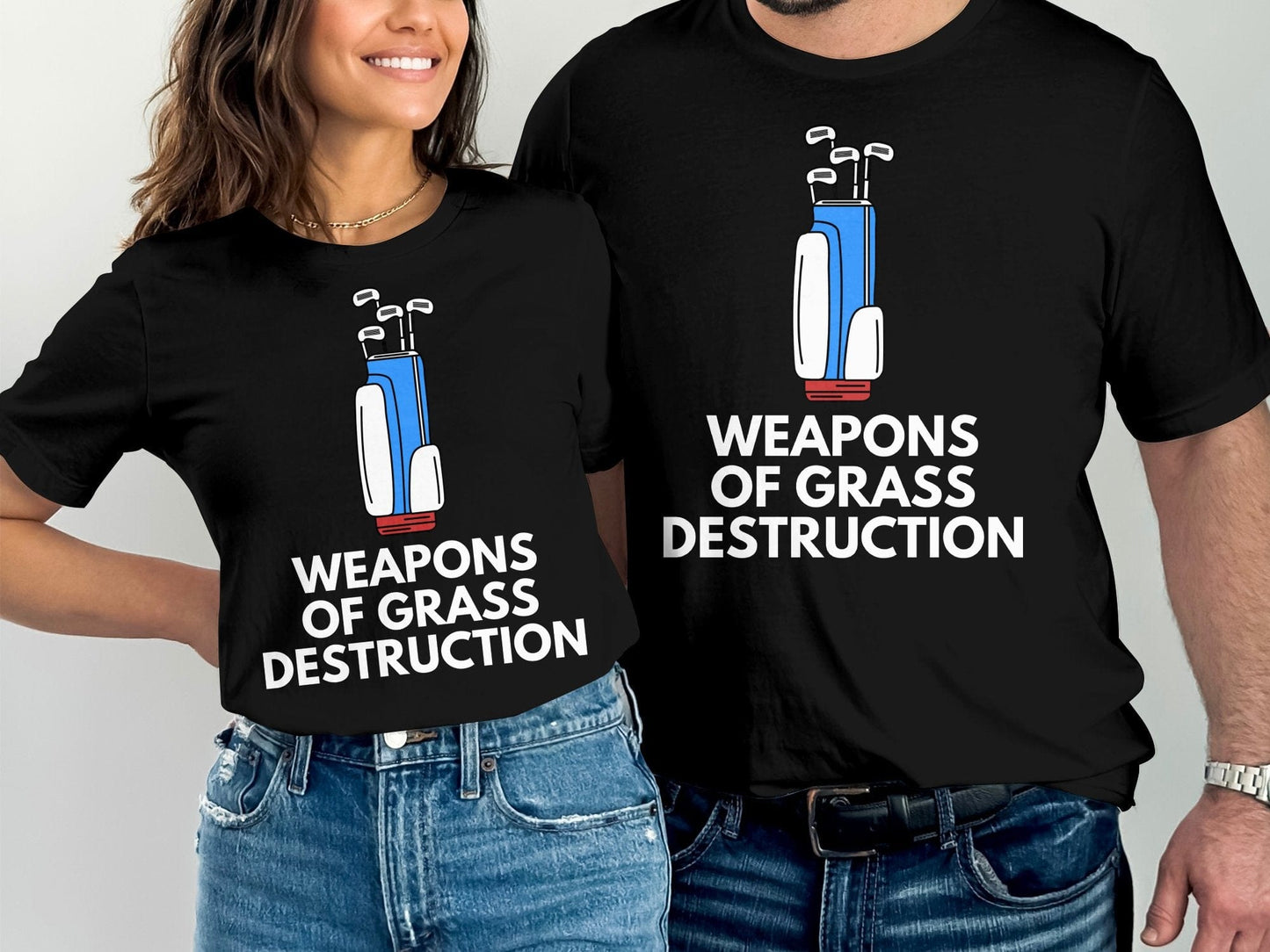 Funny Golfer Gifts  TShirt Weapons of Grass Destruction Golf T-Shirt