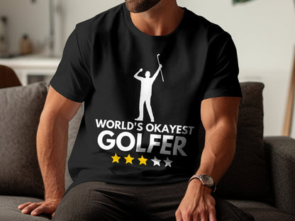 Funny Golfer Gifts  TShirt Worlds Okayest Golfer Golf T-Shirt