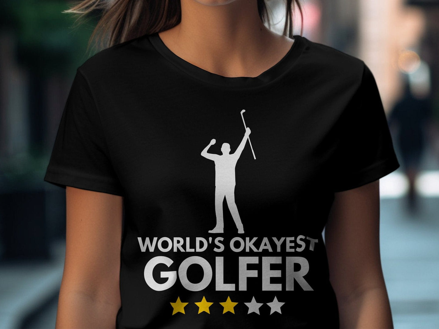 Funny Golfer Gifts  TShirt Worlds Okayest Golfer Golf T-Shirt