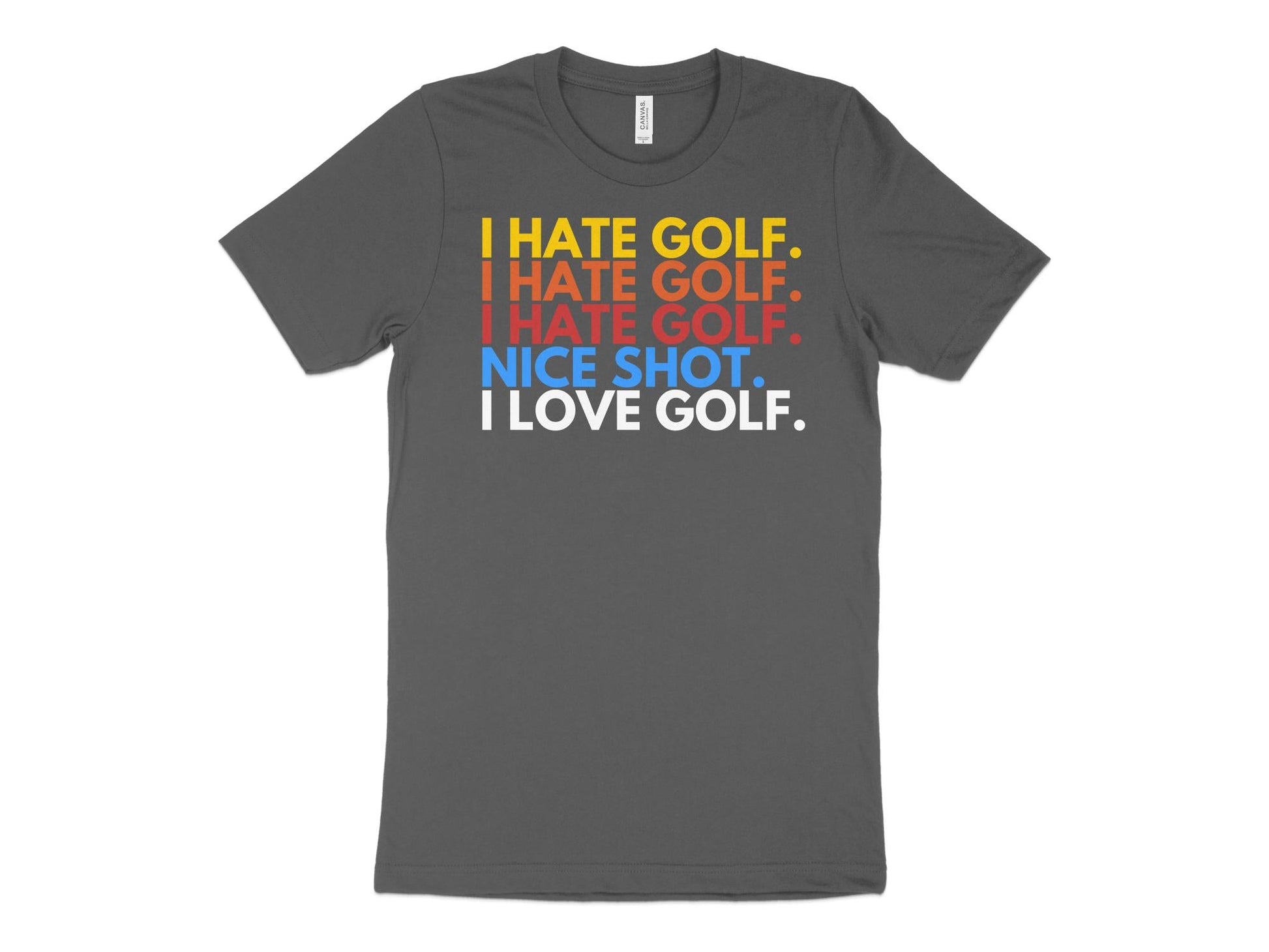 Funny Golfer Gifts  TShirt XS / Asphalt I Hate Golf I Love Golf Golf T-Shirt