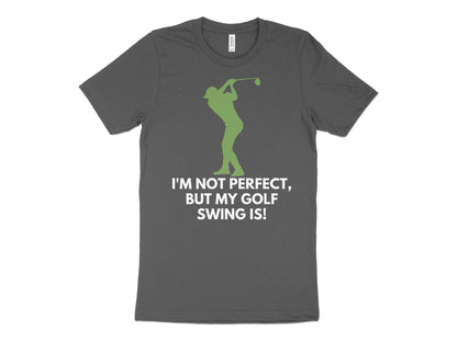 Funny Golfer Gifts  TShirt XS / Asphalt Im Not Perfect But My Golf Swing Is Golf T-Shirt