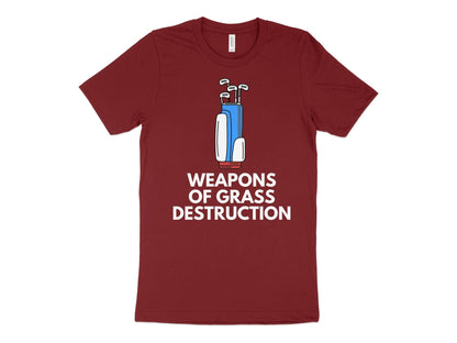 Funny Golfer Gifts  TShirt XS / Cardinal Weapons of Grass Destruction Golf T-Shirt