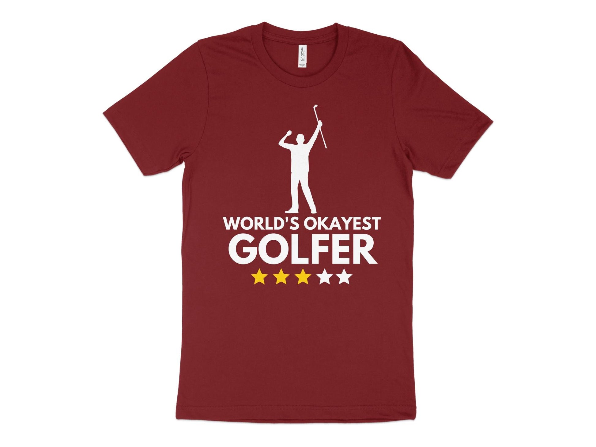 Funny Golfer Gifts  TShirt XS / Cardinal Worlds Okayest Golfer Golf T-Shirt