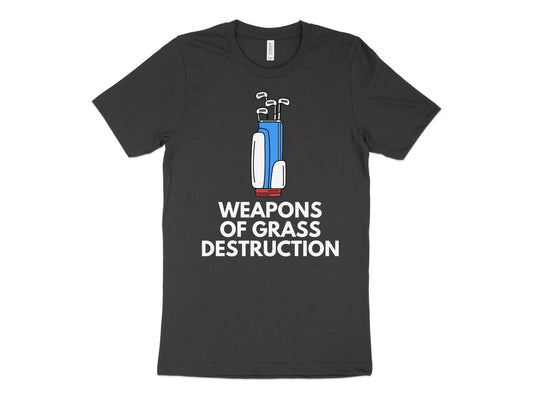 Funny Golfer Gifts  TShirt XS / Dark Grey Heather Weapons of Grass Destruction Golf T-Shirt