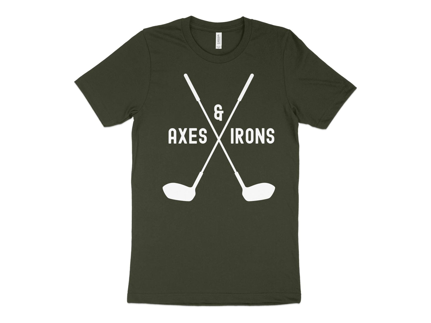 Funny Golfer Gifts  TShirt XS / Dark Olive Axes and Irons Golf T-Shirt