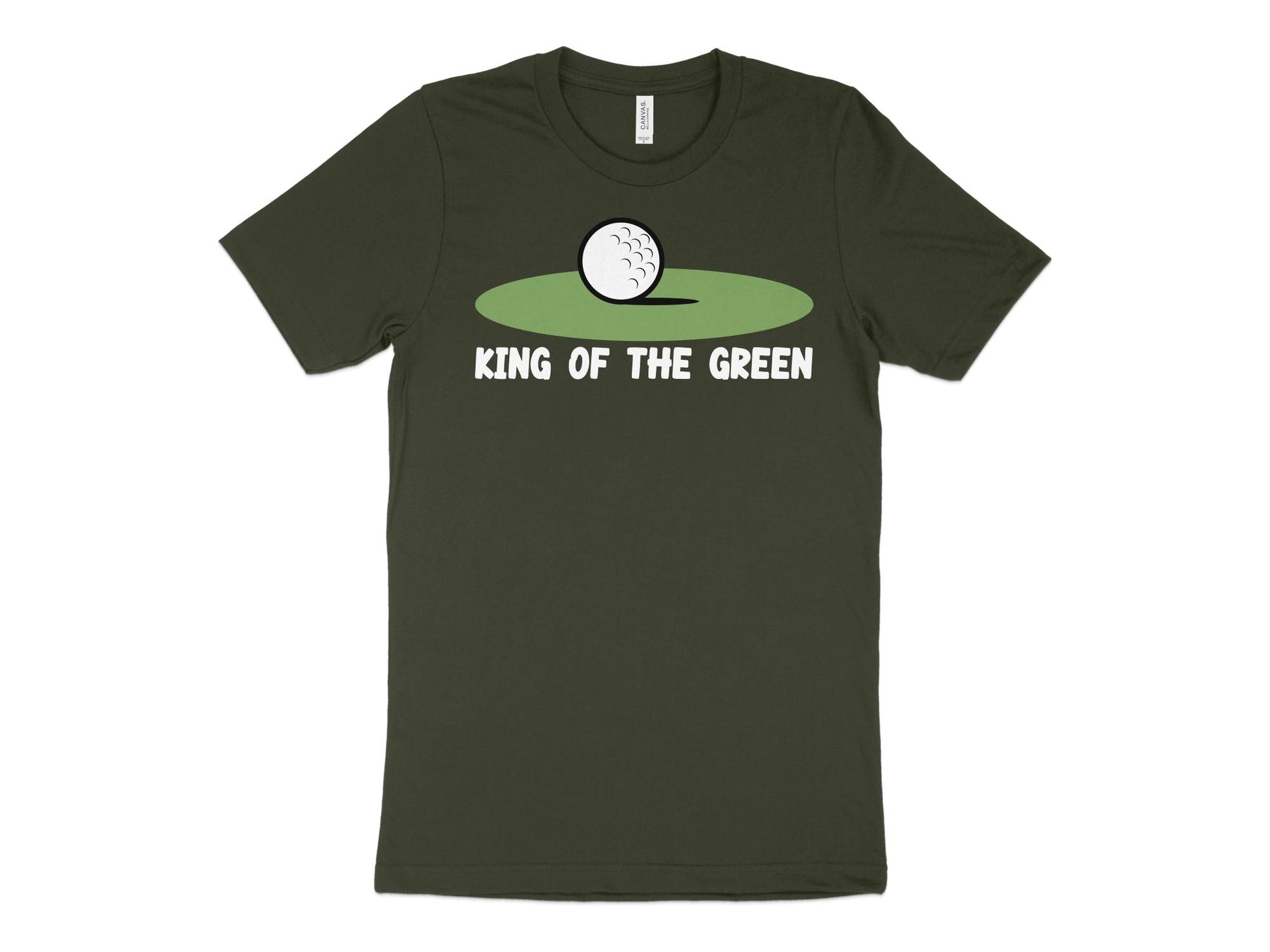 Funny Golfer Gifts  TShirt XS / Dark Olive King of the Green Golf T-Shirt