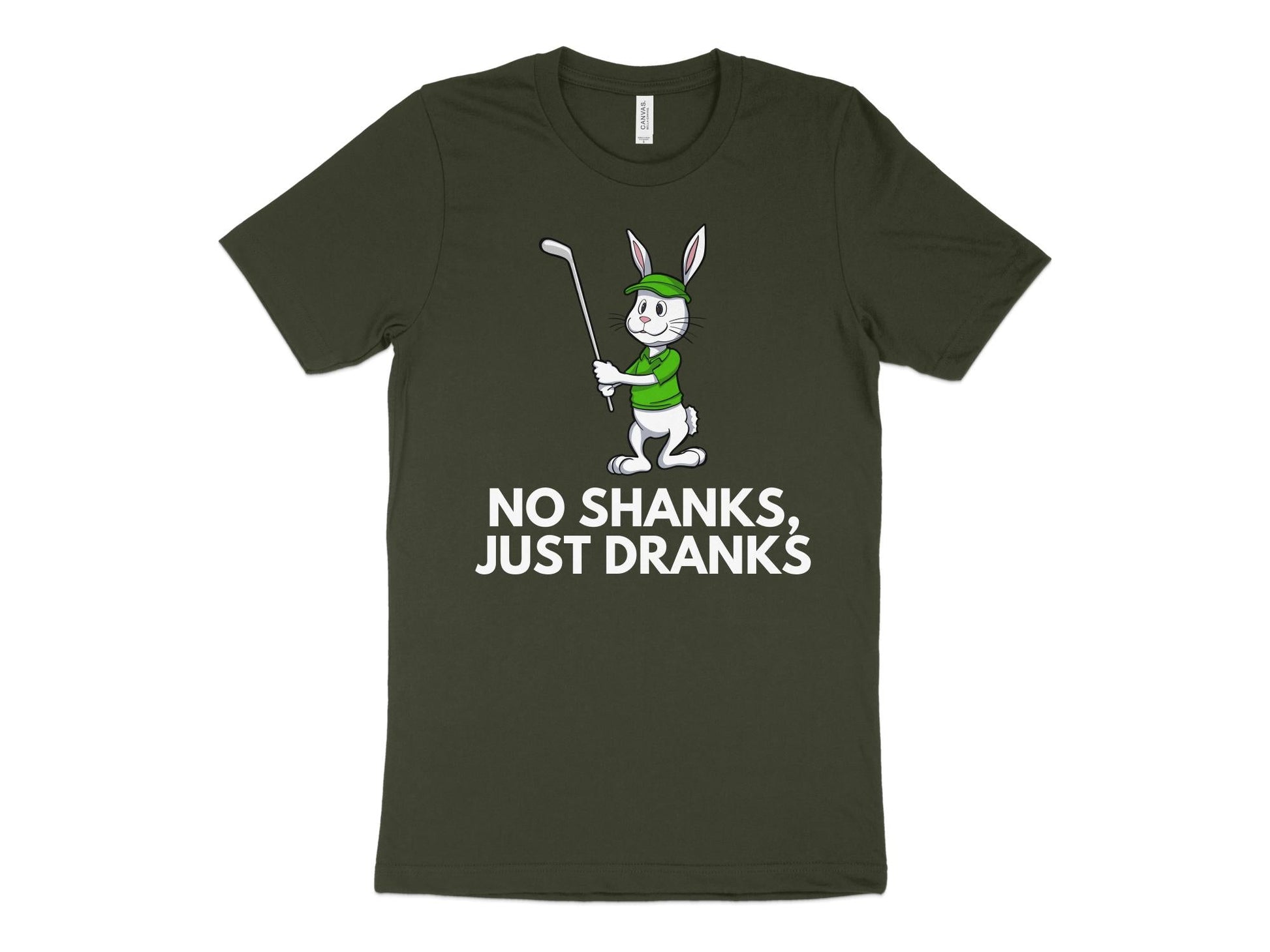 Funny Golfer Gifts  TShirt XS / Dark Olive No Shanks Just Dranks Golf T-Shirt