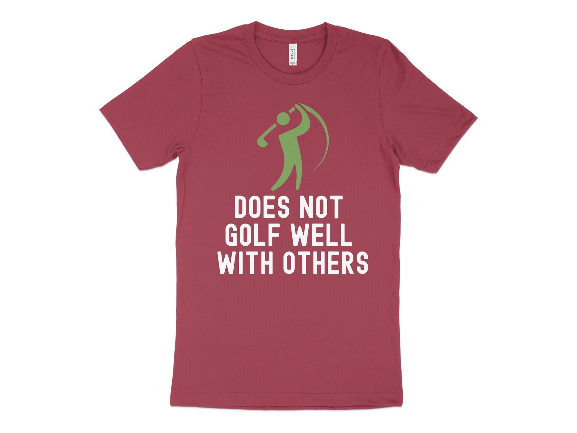 Funny Golfer Gifts  TShirt XS / Heather Raspberry Does Not Golf Well With Others Golf Tshirt