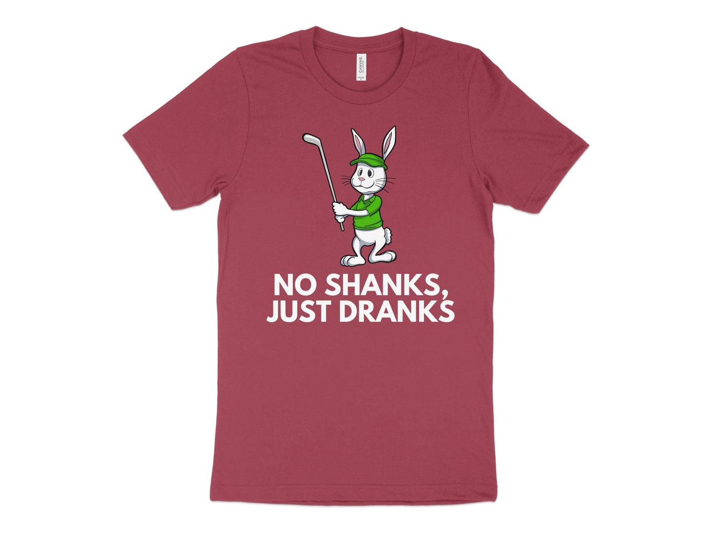 Funny Golfer Gifts  TShirt XS / Heather Raspberry No Shanks Just Dranks Golf T-Shirt