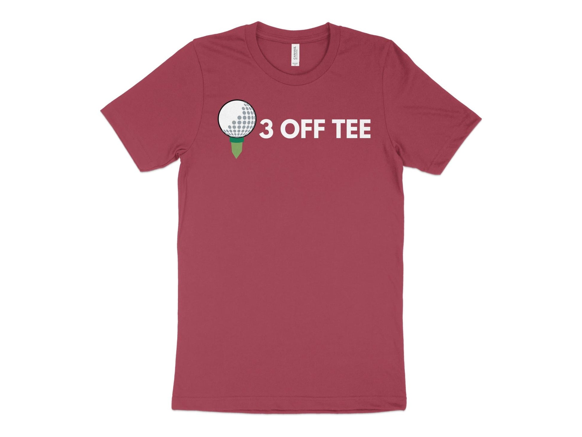 Funny Golfer Gifts  TShirt XS / Heather Raspberry Three Off Tee Golf T-Shirt