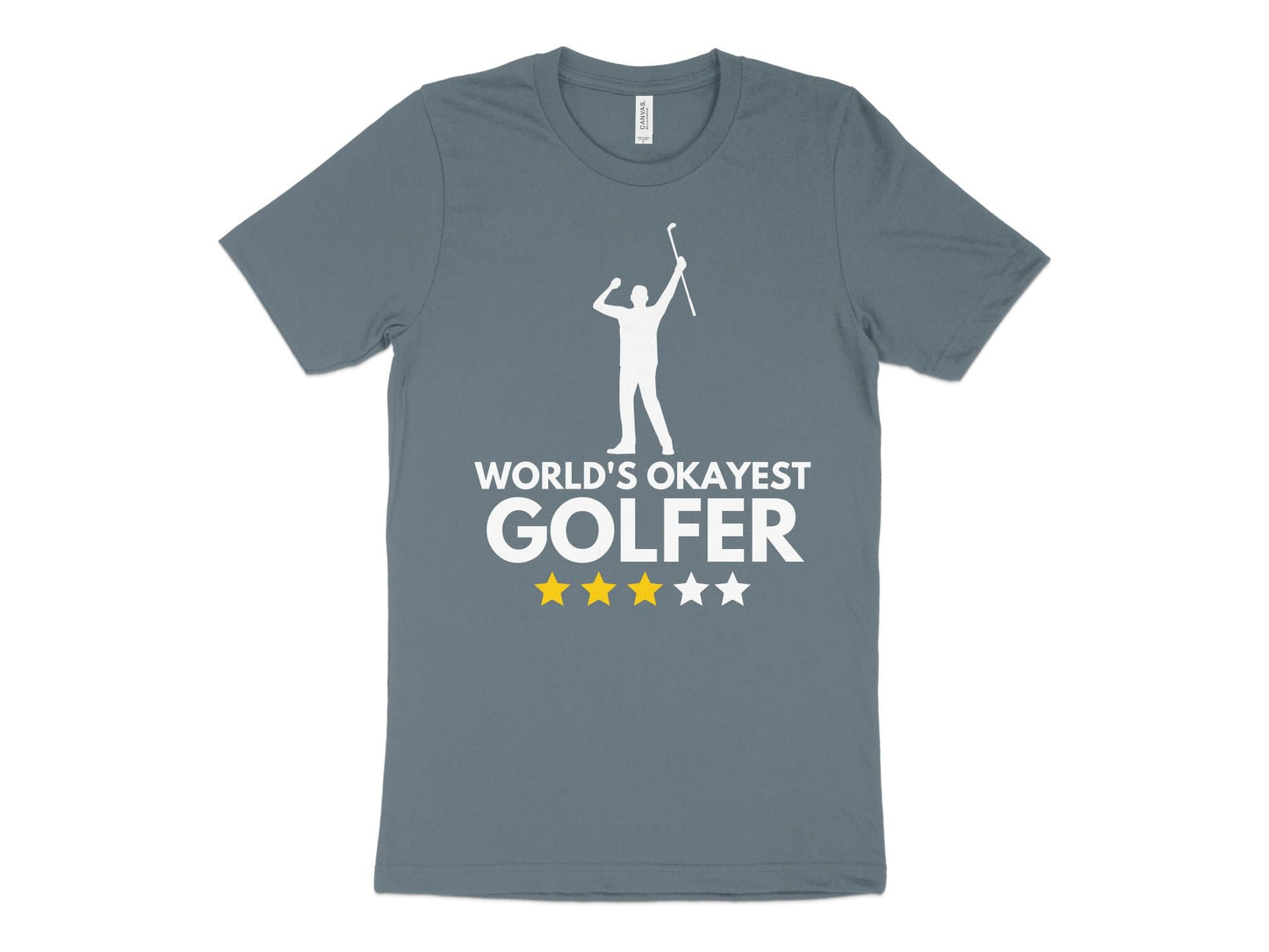 Funny Golfer Gifts  TShirt XS / Heather Slate Worlds Okayest Golfer Golf T-Shirt