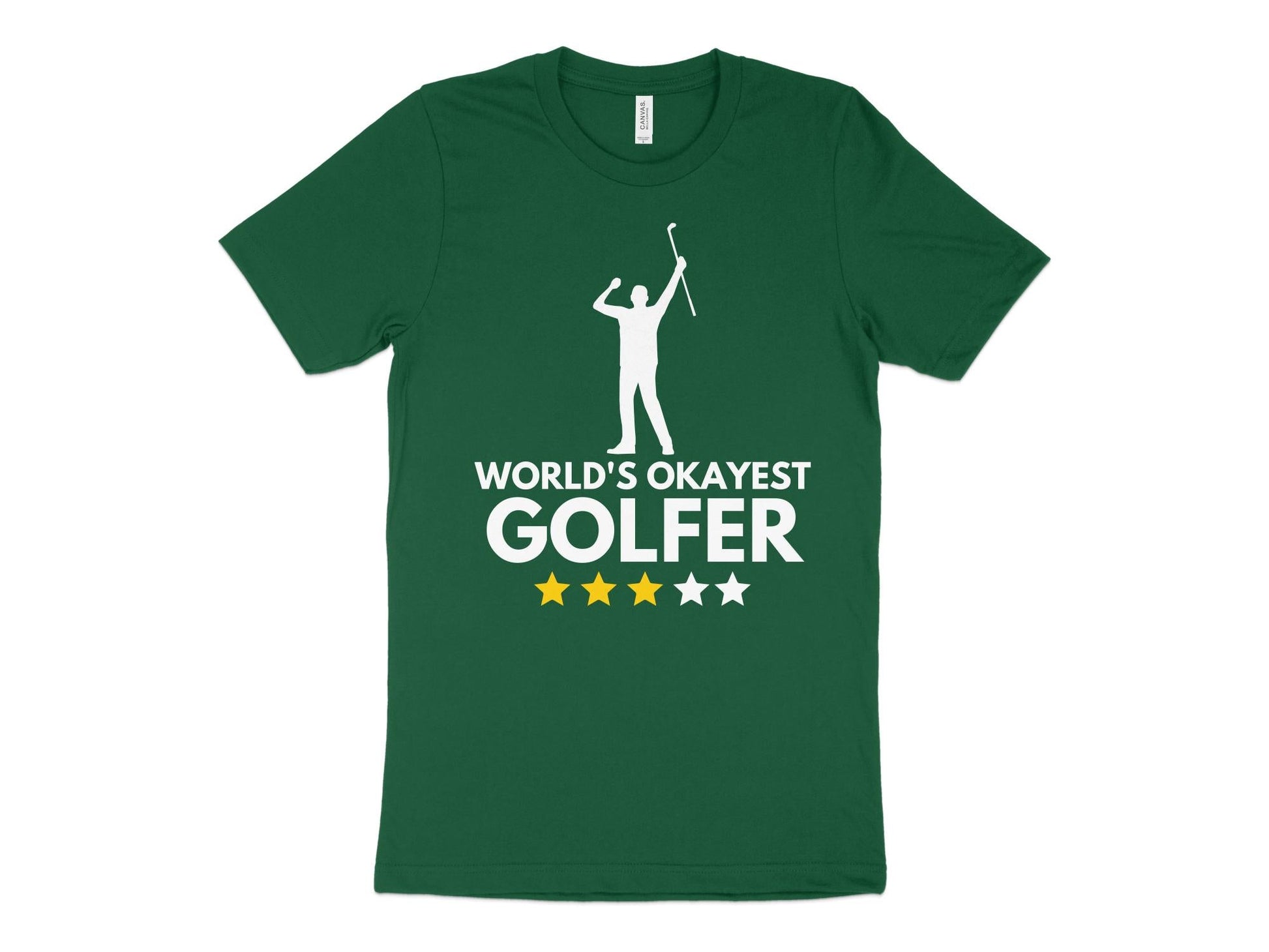 Funny Golfer Gifts  TShirt XS / Kelly Worlds Okayest Golfer Golf T-Shirt