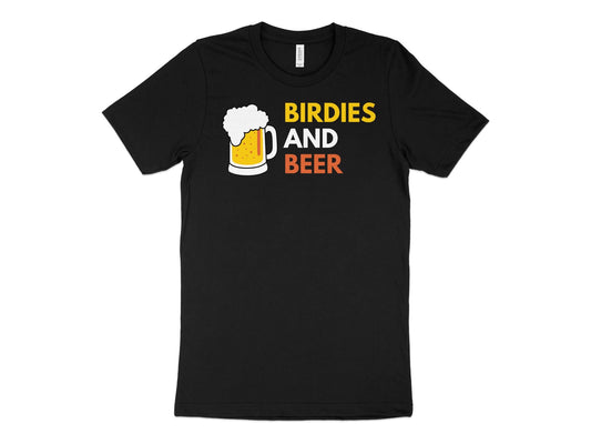 Funny Golfer Gifts  TShirt XS / Solid Black Blend Birdies and Beer Golf T-Shirt