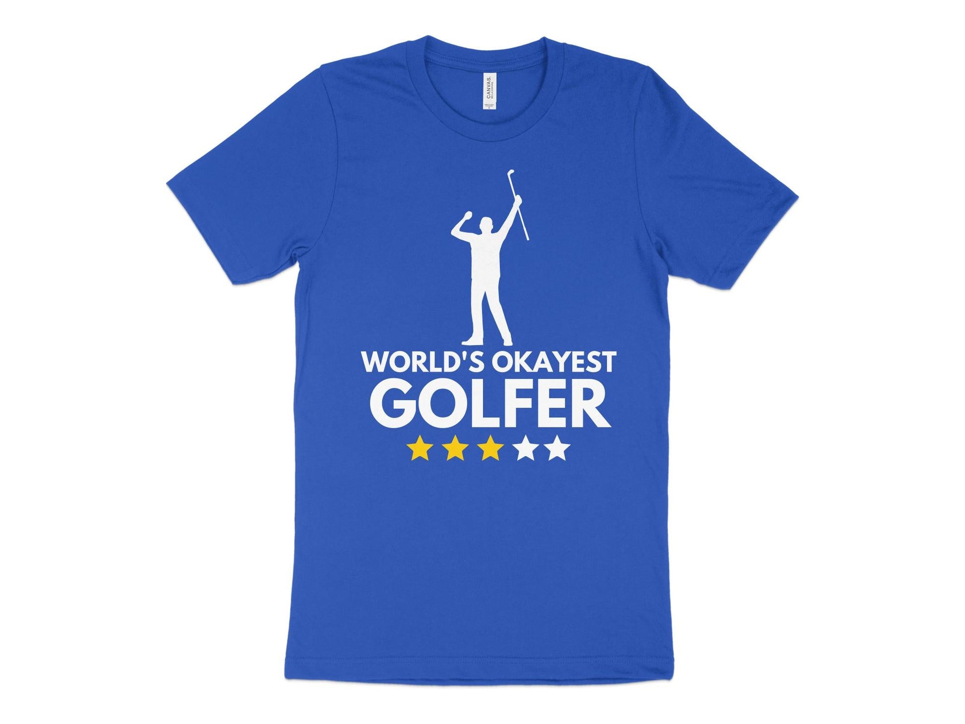 Funny Golfer Gifts  TShirt XS / True Royal Worlds Okayest Golfer Golf T-Shirt