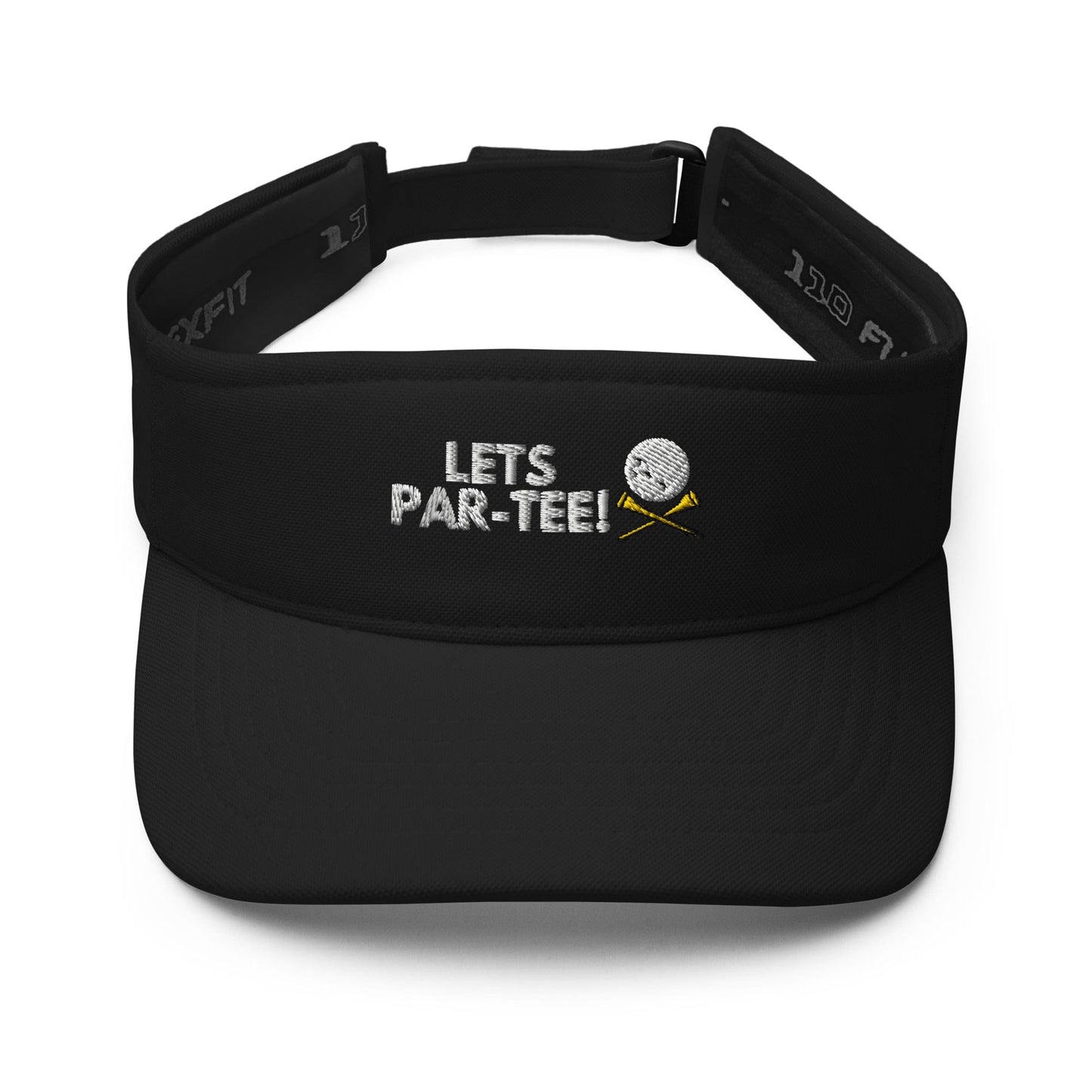 Funny Golfer Gifts  Visor Black Lets Par-Tee Visor