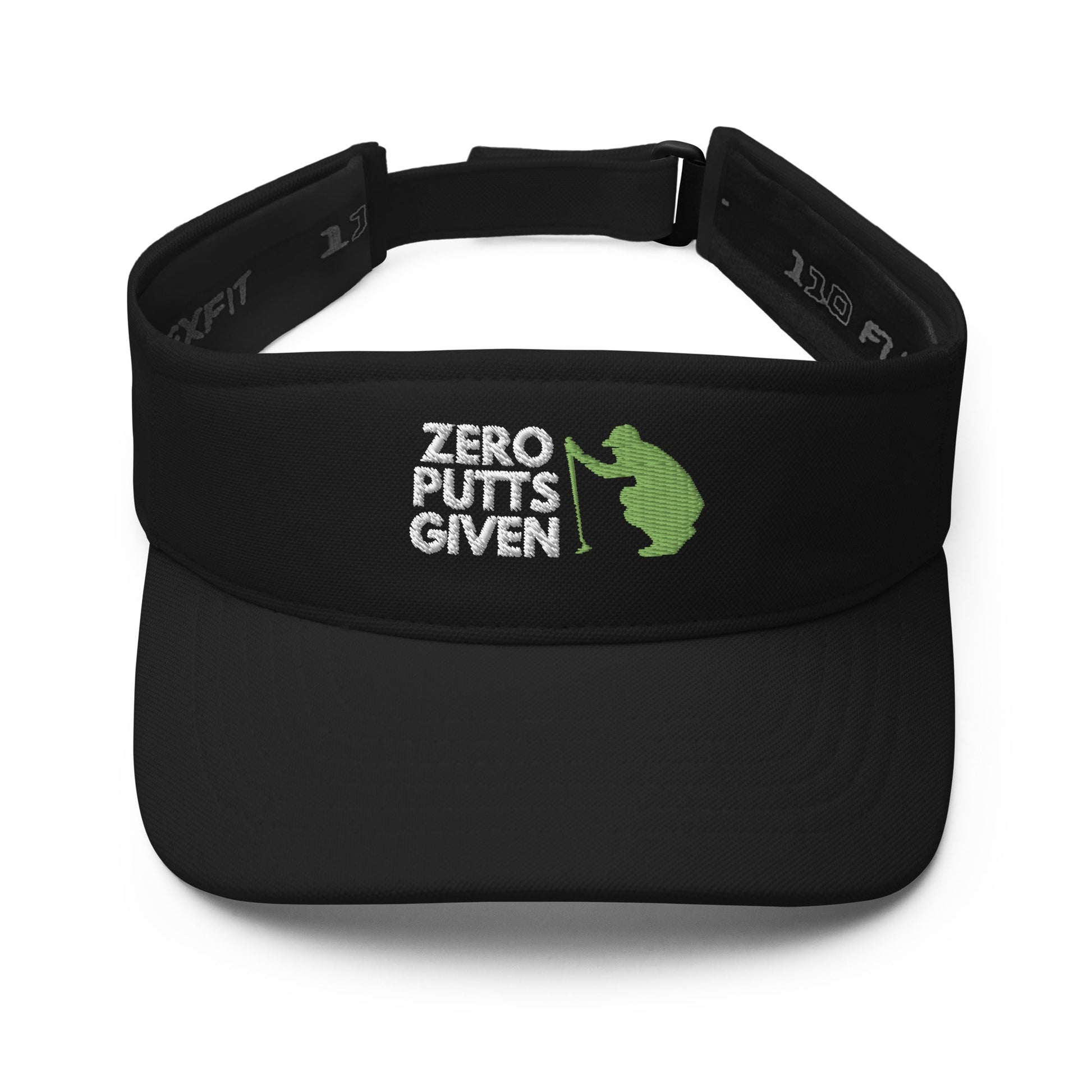 Funny Golfer Gifts  Visor Black Zero Putts Given Visor