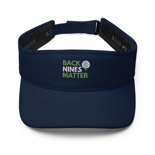 Funny Golfer Gifts  Visor Navy Back Nines Matter Visor