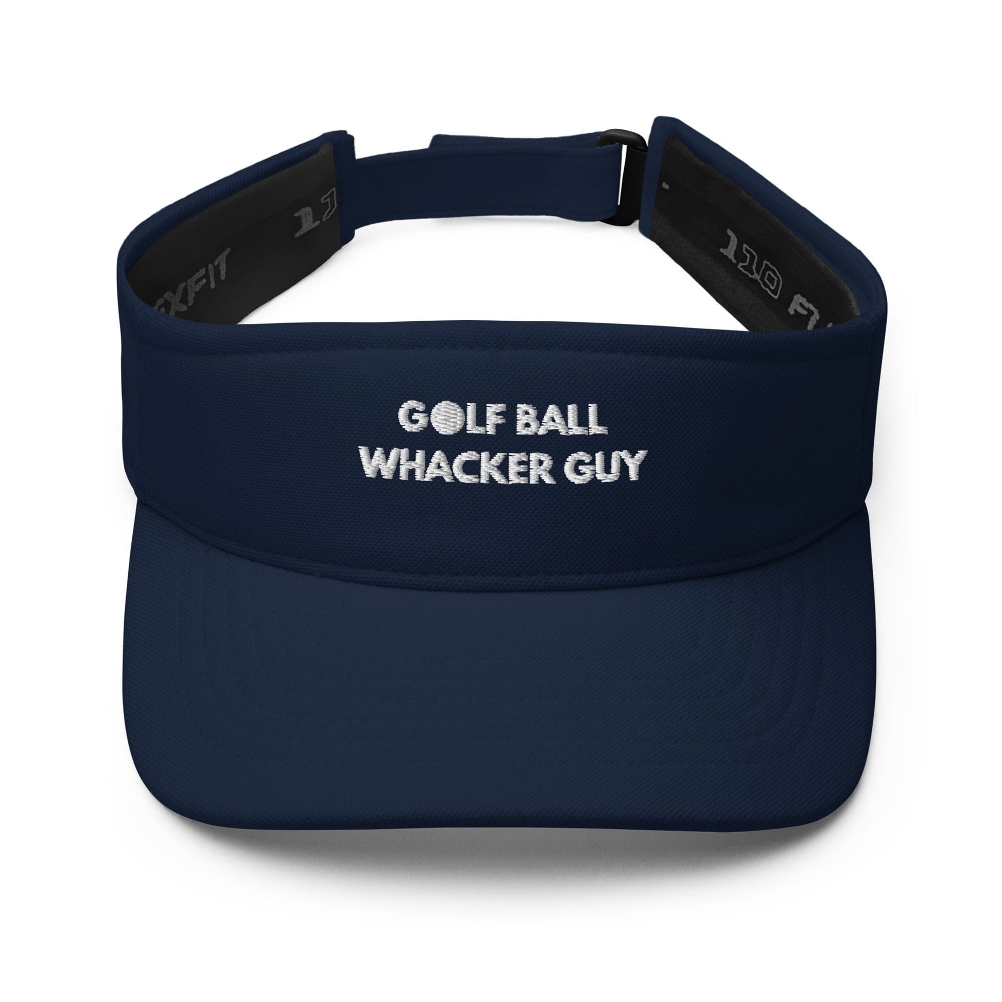 Funny Golfer Gifts  Visor Navy Golfball Whacker Guy Visor