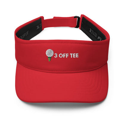 Funny Golfer Gifts  Visor Red 3 Off Tee Visor