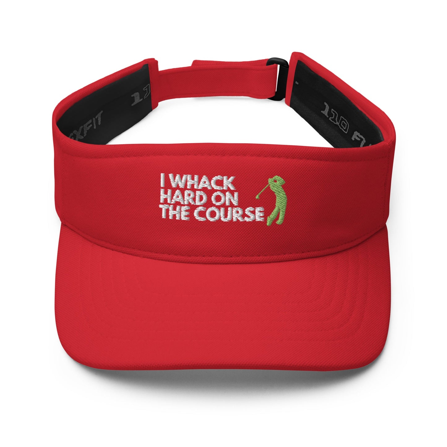 Funny Golfer Gifts  Visor Red I Whack Hard On The Course Visor