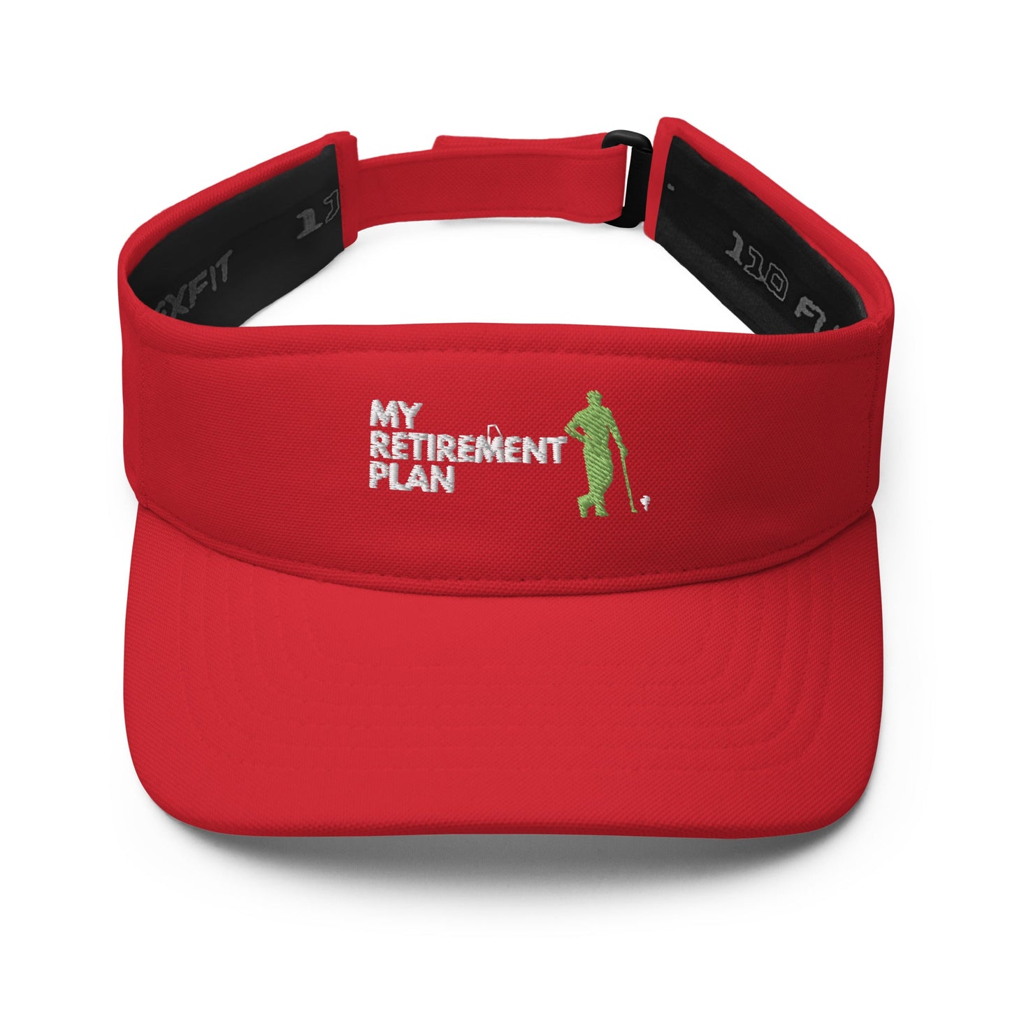 Funny Golfer Gifts  Visor Red My Retirement Plan Golf Visor