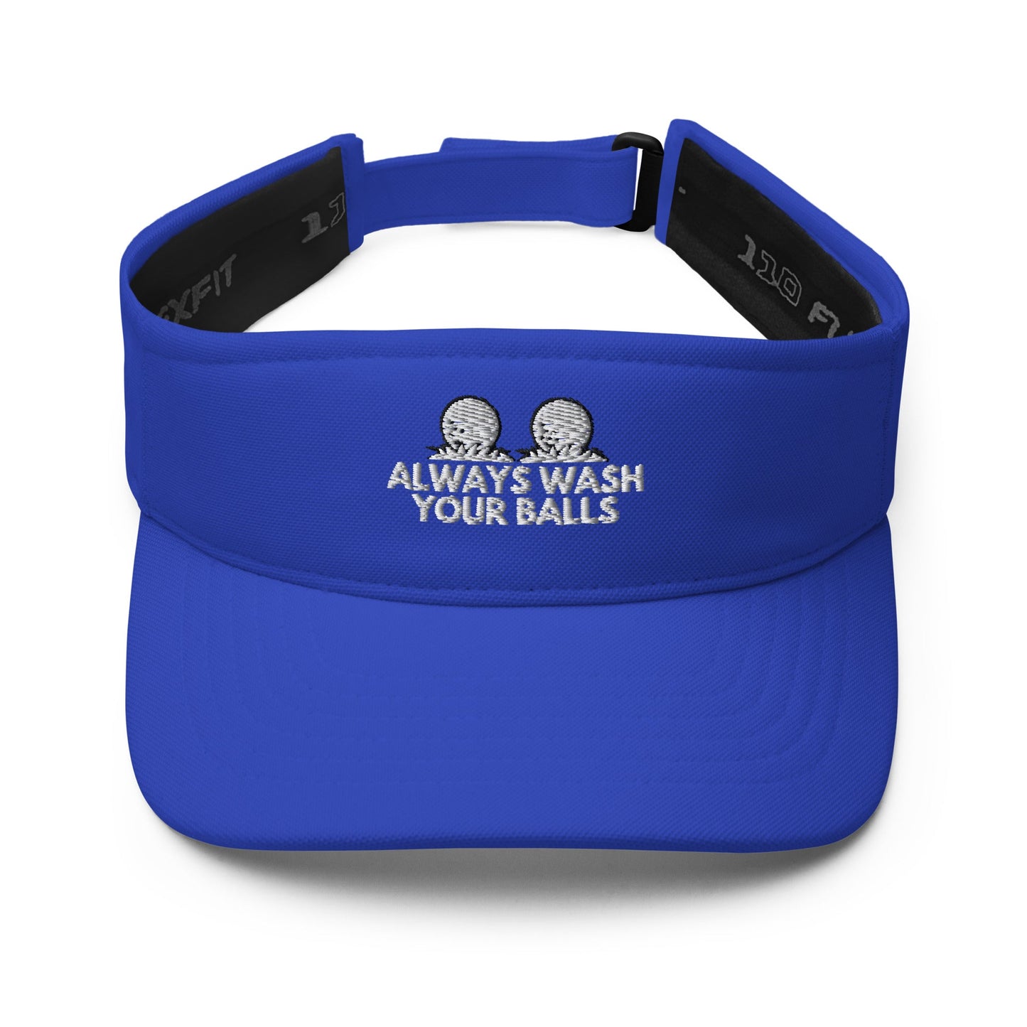 Funny Golfer Gifts  Visor Royal Always Wash Your Balls Visor