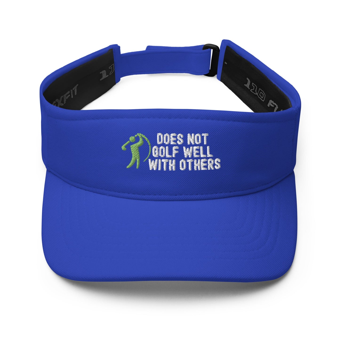 Funny Golfer Gifts  Visor Royal Does Not Golf Well With Others Visor