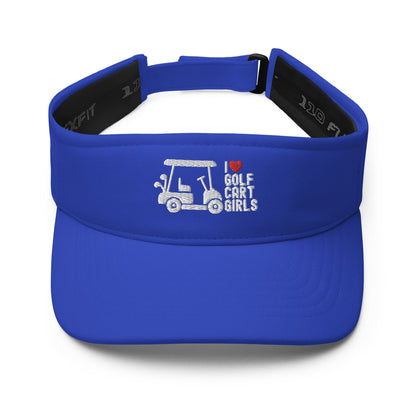 Funny Golfer Gifts  Visor Royal I Love Golf Cart Girls Visor