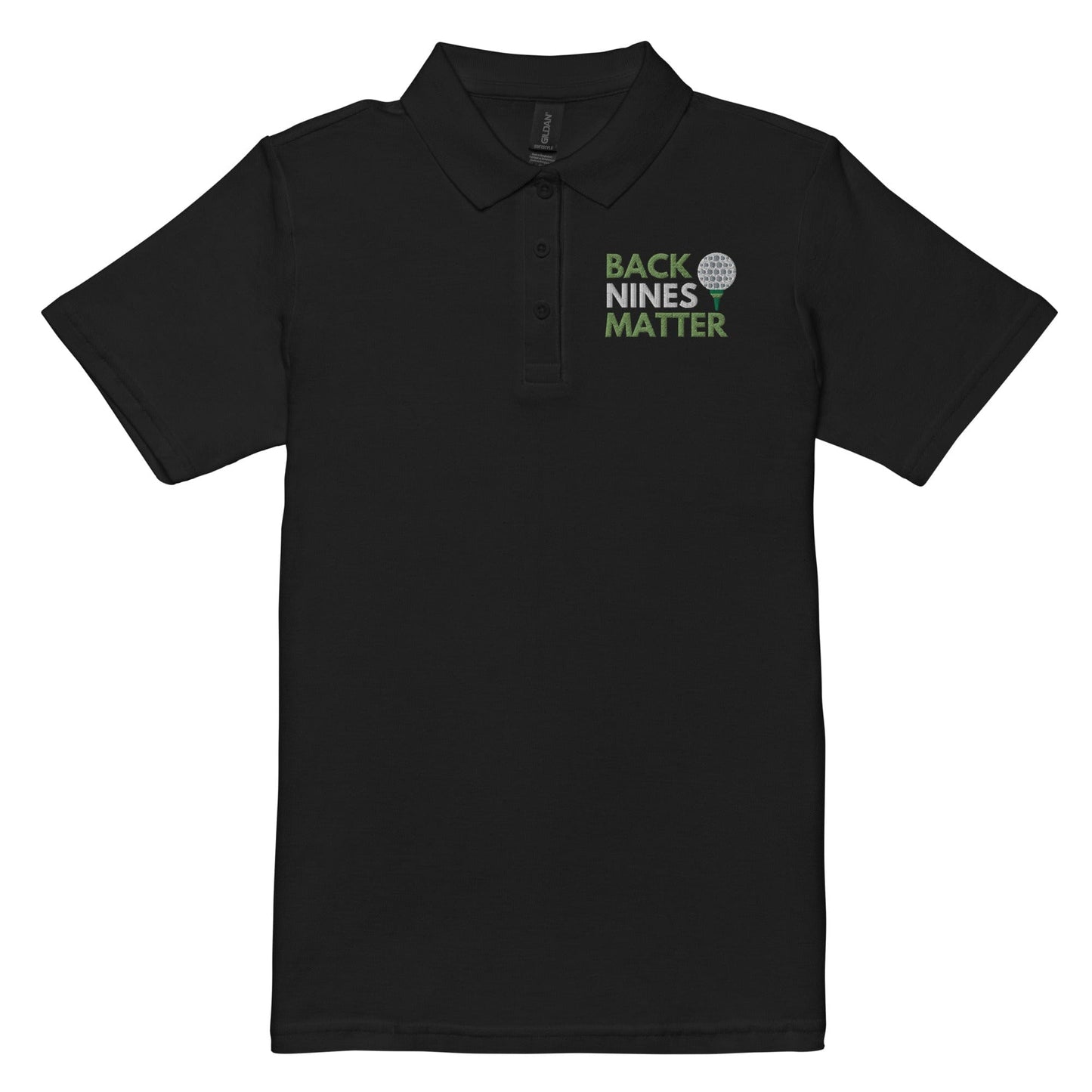 Funny Golfer Gifts  Womens Polo Black / S Back Nines Matter Women’s Pique Polo Shirt