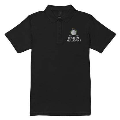 Funny Golfer Gifts  Womens Polo Black / S Legalize Mulligans Women’s Pique Polo Shirt