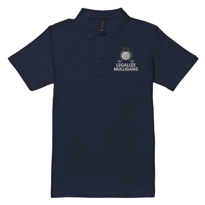 Funny Golfer Gifts  Womens Polo Navy / S Legalize Mulligans Women’s Pique Polo Shirt