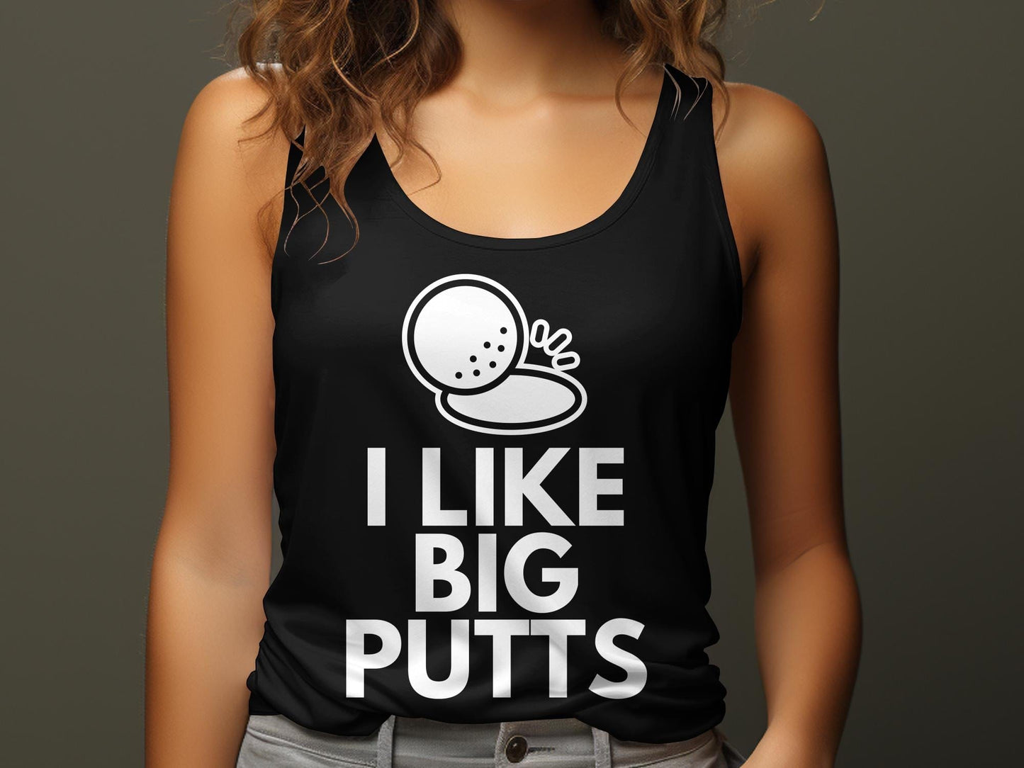 Funny Golfer Gifts  Womens Tank Top I Like Big Putts Golf Womans Tank Top