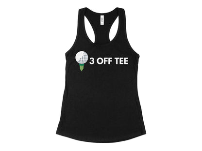 Funny Golfer Gifts  Womens Tank Top XS / Black Three Off Tee Golf Womans Tank Top