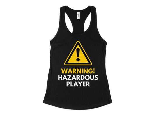 Funny Golfer Gifts  Womens Tank Top XS / Black Warning Hazardous Player Golf Womans Tank Top