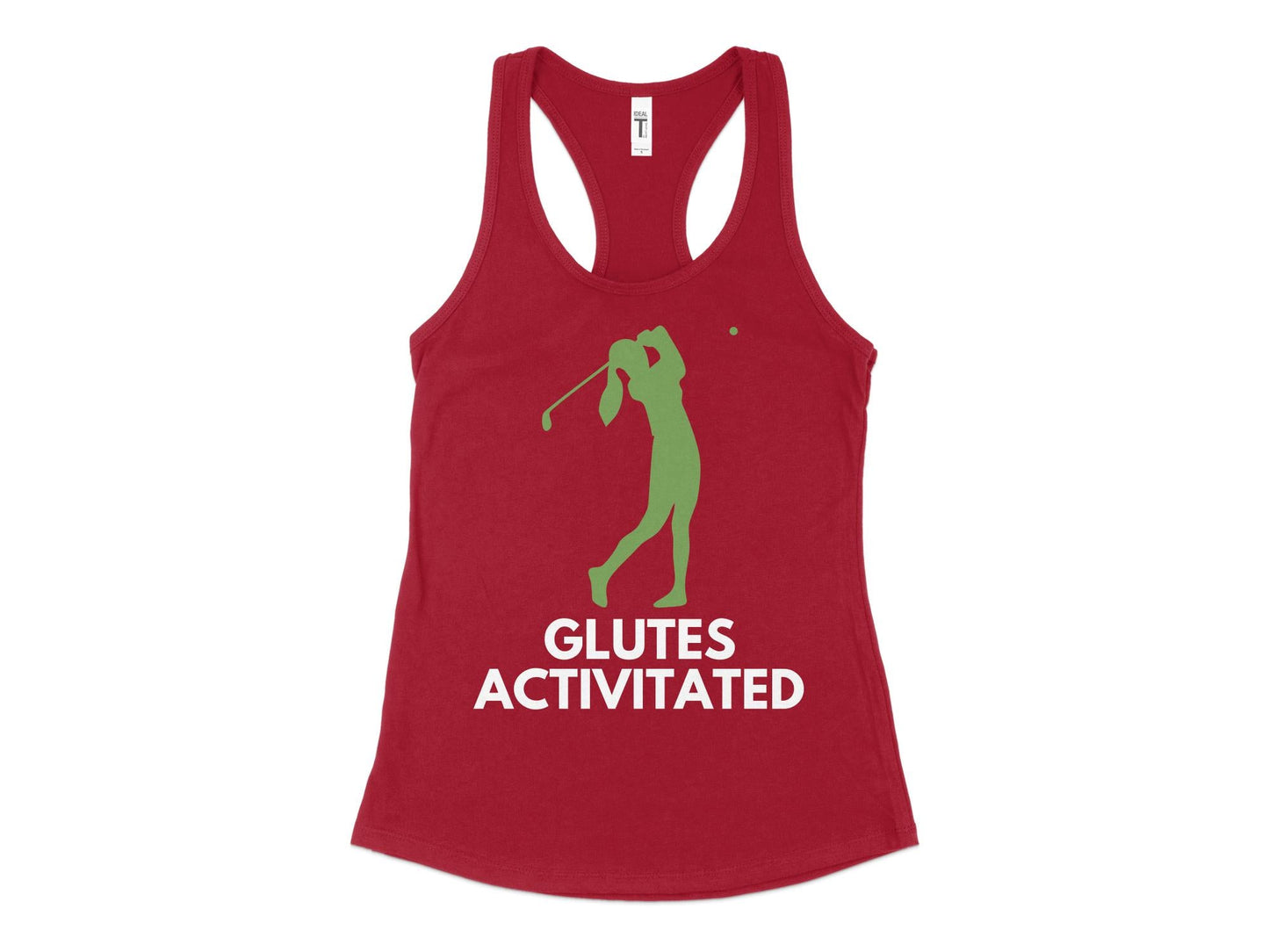 Funny Golfer Gifts  Womens Tank Top XS / Cardinal Glutes Activated Female Golf Womans Tank Top