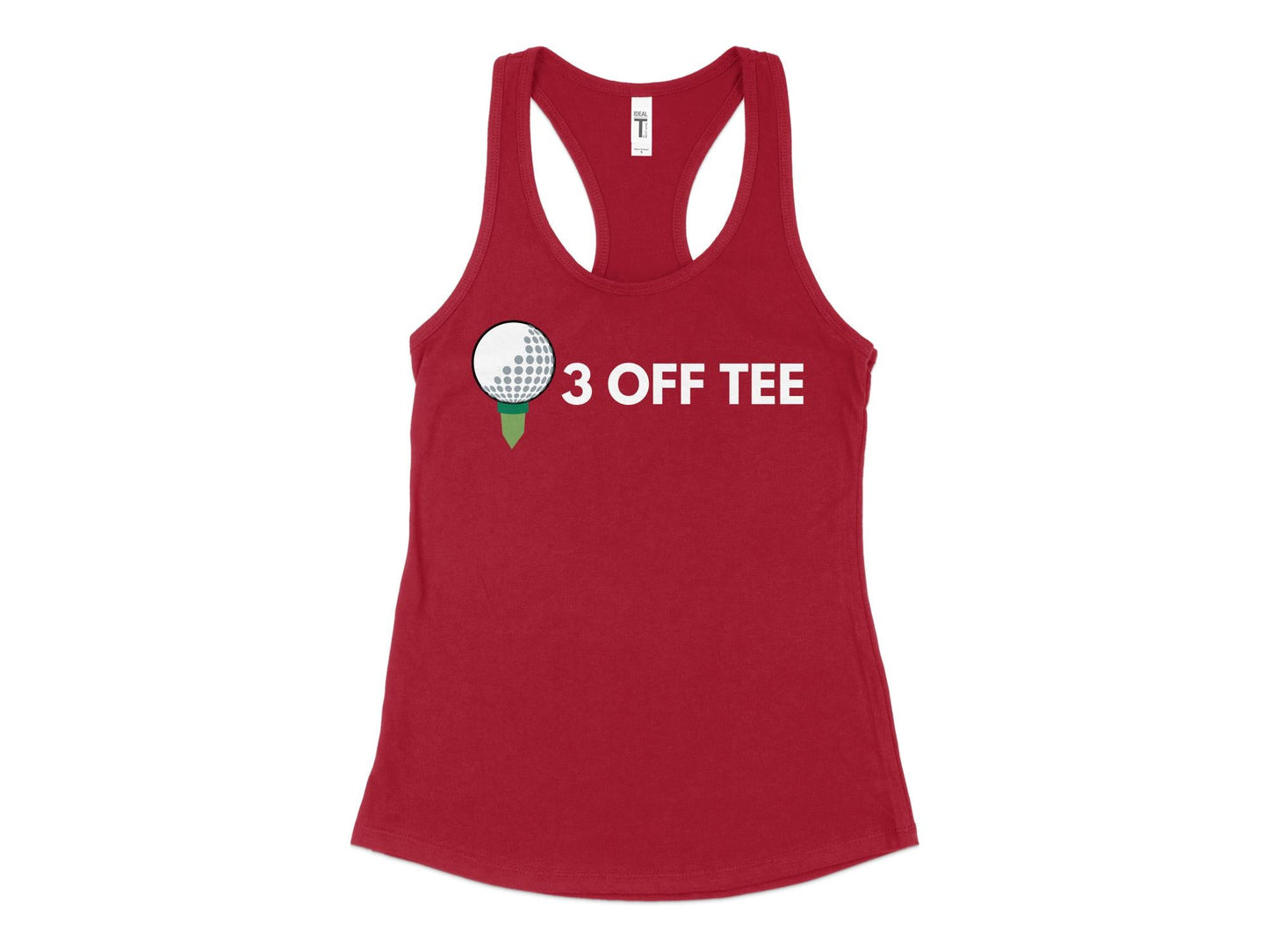 Funny Golfer Gifts  Womens Tank Top XS / Cardinal Three Off Tee Golf Womans Tank Top