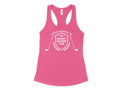 Funny Golfer Gifts  Womens Tank Top XS / Hot Pink Proud Member of the Goofey Golfers Club Golf Womans Tank Top