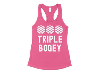 Funny Golfer Gifts  Womens Tank Top XS / Hot Pink Triple Bogey Golf Womans Tank Top