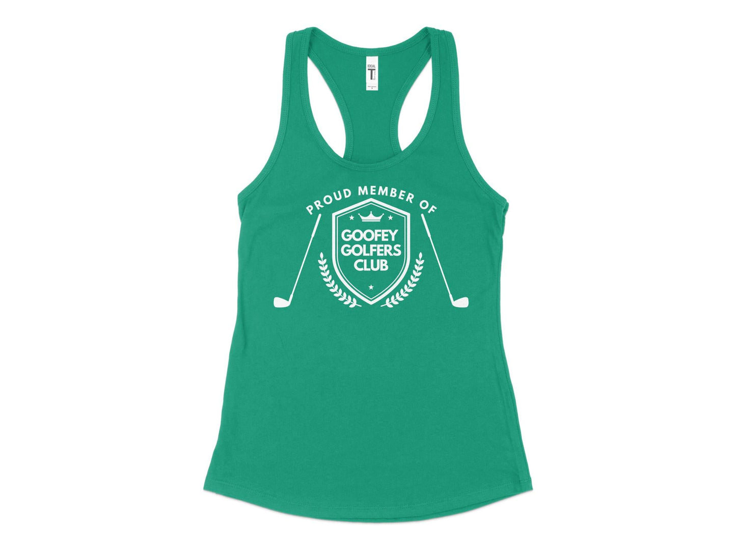 Funny Golfer Gifts  Womens Tank Top XS / Kelly Green Proud Member of the Goofey Golfers Club Golf Womans Tank Top
