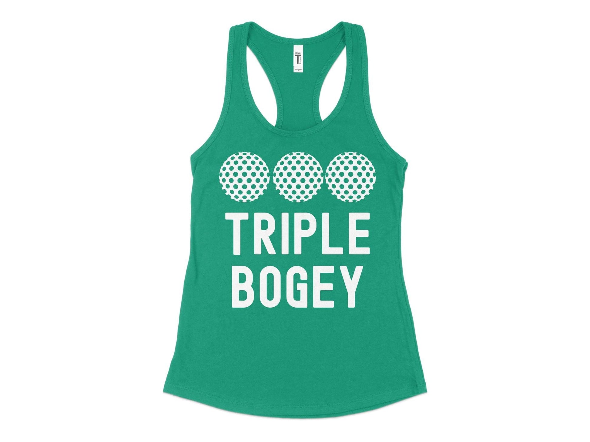 Funny Golfer Gifts  Womens Tank Top XS / Kelly Green Triple Bogey Golf Womans Tank Top