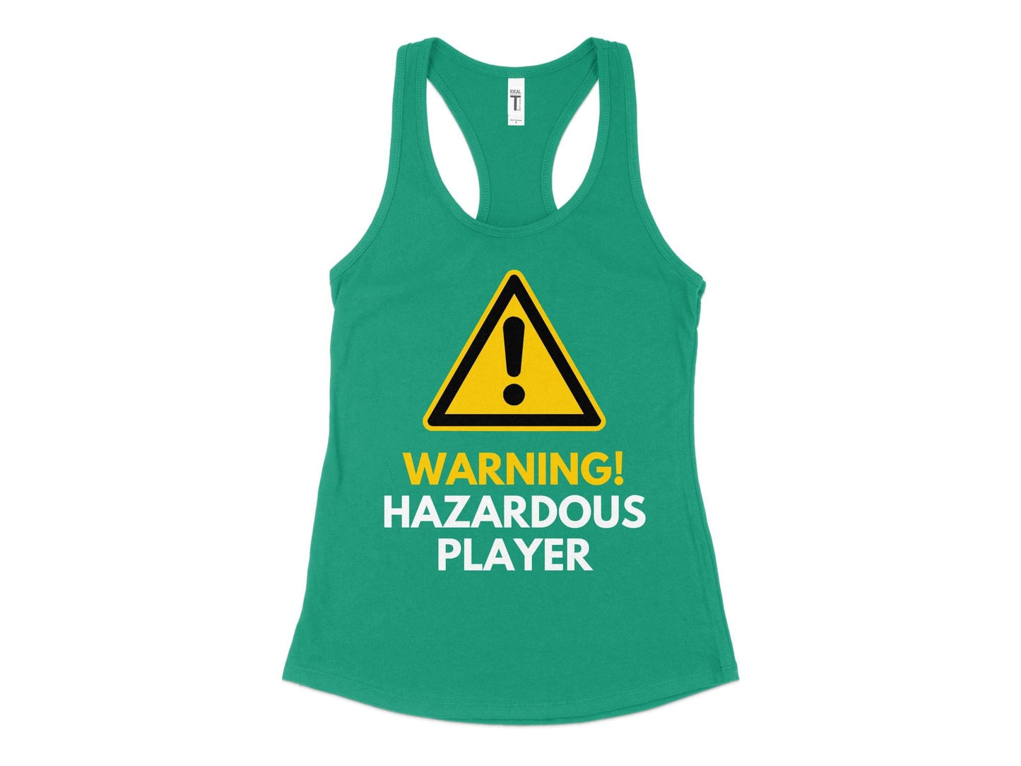 Funny Golfer Gifts  Womens Tank Top XS / Kelly Green Warning Hazardous Player Golf Womans Tank Top