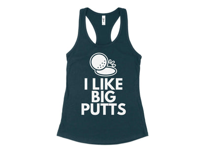Funny Golfer Gifts  Womens Tank Top XS / Midnight Navy I Like Big Putts Golf Womans Tank Top