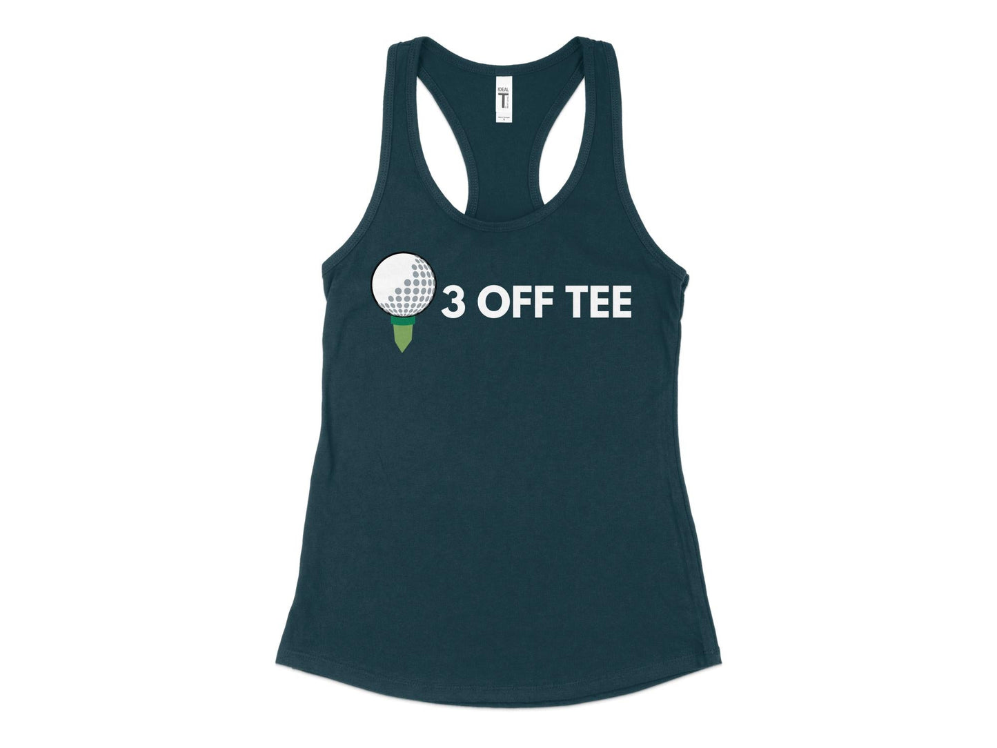 Funny Golfer Gifts  Womens Tank Top XS / Midnight Navy Three Off Tee Golf Womans Tank Top