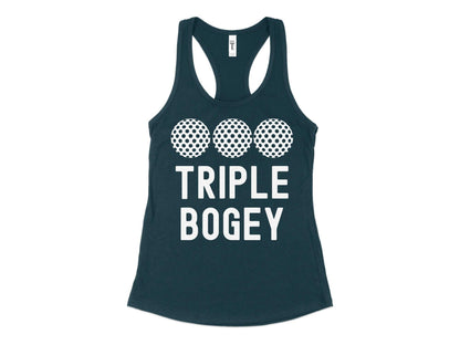Funny Golfer Gifts  Womens Tank Top XS / Midnight Navy Triple Bogey Golf Womans Tank Top