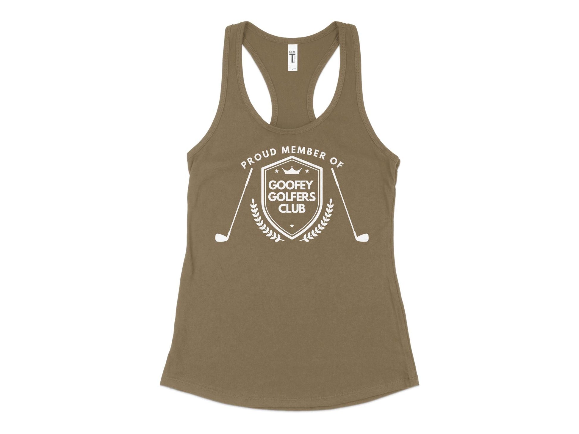 Funny Golfer Gifts  Womens Tank Top XS / Military Green Proud Member of the Goofey Golfers Club Golf Womans Tank Top