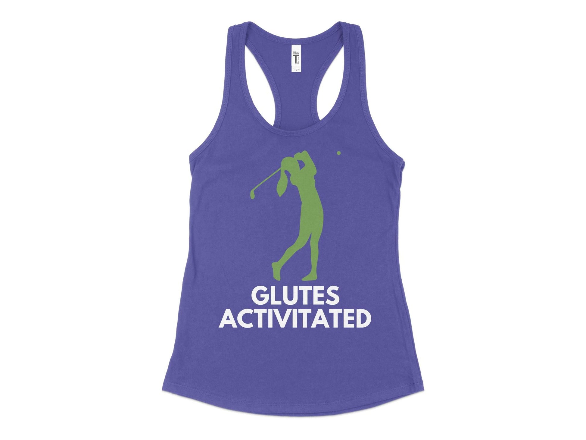 Funny Golfer Gifts  Womens Tank Top XS / Purple Rush Glutes Activated Female Golf Womans Tank Top